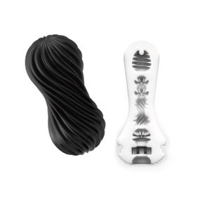 Мастурбатор Tenga Flex Rocky Black зі змінною інтенсивністю, можна скручувати Sex Aura