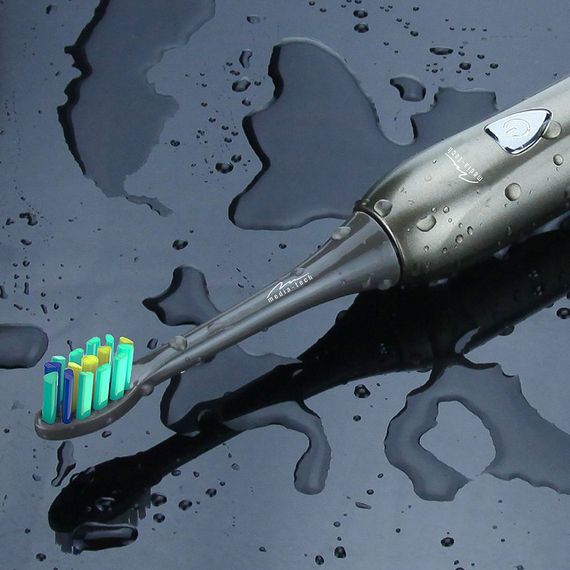 Зубна щітка електрична Media-Tech SONIC WAVECLEAN для дорослих/2режими/таймер/2 дод.насадки/чорна | Зображення 7