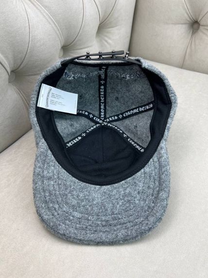 Кепка Chrome Hearts сіра кашемірова gu607 | Зображення 6