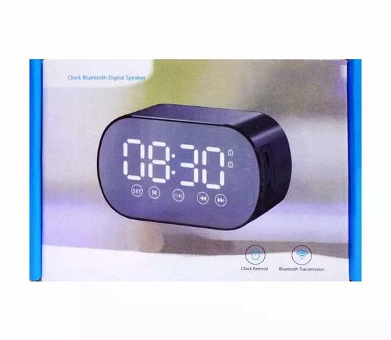Bluetooth колонка з годинником S15 BT ∙ Портативна бездротова колонка з будильником, FM-радіо, LED-дисплеєм і підтримкою microSD | Зображення 3