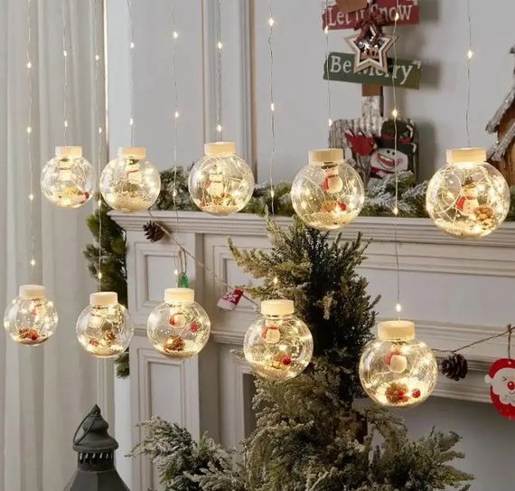Гірлянда Xmas Мікс 4 види 200L W-1 Copper curtain ball lamp W білий 3M*1.5M (47655-8076_248) | Зображення 4