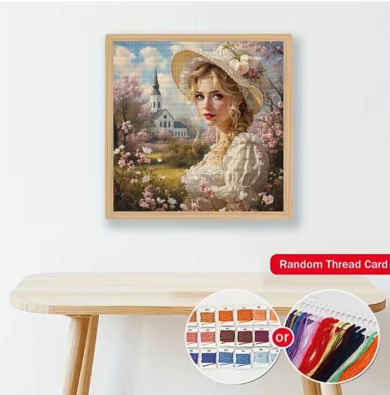 Набор для вышивки крестом JOZYSH «Весеннее вдохновение» 14CT, 40x40 см, канва Аида с нанесенным рисунком | Зображення 6