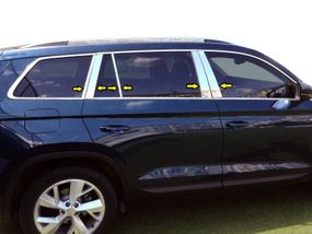 Молдинг дверних стійок (нерж) для Skoda Kodiaq
