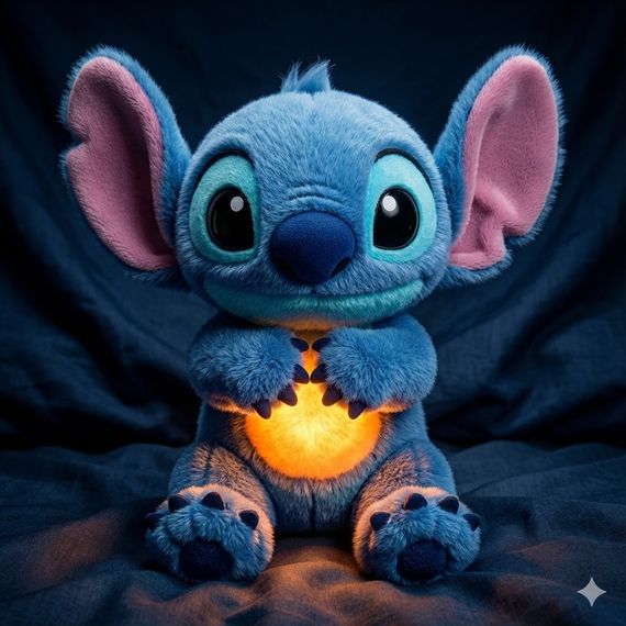 Інтерактивна м'яка іграшка Soft Toys «Стич» з підсвіткою, музикою й ефектом дихання, світиться, колискова | Зображення 2