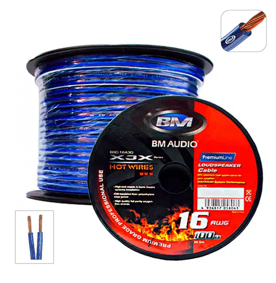 Двойной аудио кабель BOSCHMANN BSC-16A (16AWG), бескислородная медь.