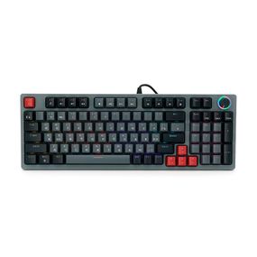 Клавіатура механічна USB JEDEL KL-114, довжина кабелю 170см, RGB підсвічування, (Eng/Укр/Рус), (405х160х45 мм), Black/Gray, 98к,