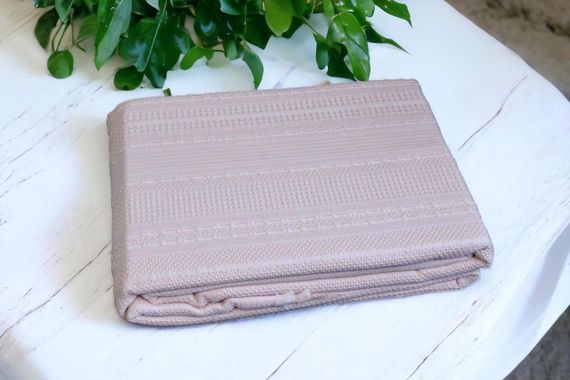 Вафельная Простынь-покрывало First Choice Sole 220×240 см. Pudra | Зображення 1