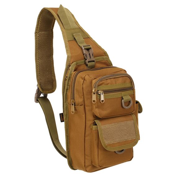 Сумка-слінг тактична з однією лямкою SILVER KNIGHT TY-184 (30х16х8см) 4л Койот | Зображення 6