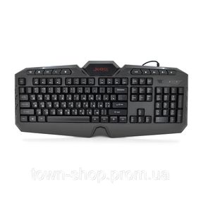 Клавиатура с подсветкой USB JEDEL K504, длина кабеля 170см, (Eng/Укр/Рус), (483х188х35 мм) Black, 104к, Q20