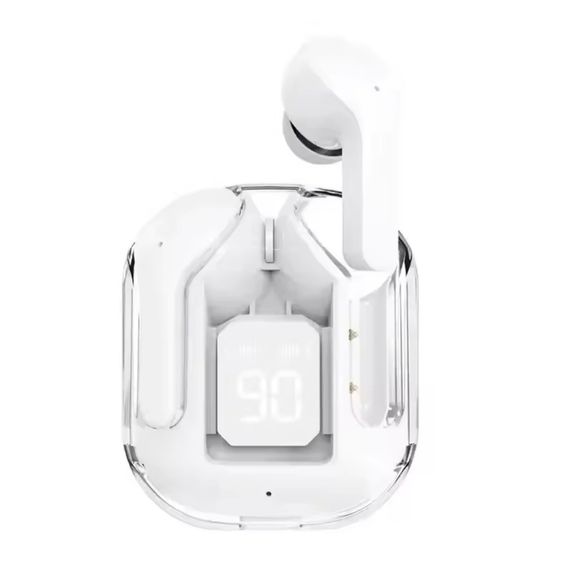 T2 TWS Бездротові Bluetooth-навушники з цифровим дисплеєм і Hi-Fi звуком. Білі | Зображення 1