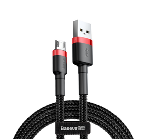 Кабель USB MicroUSB BASEUS CAMKLF-B91 Cafule 2,4A 1м красный/черный