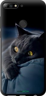 Чохол на Huawei Honor 7C Pro Димчастий кіт "825b-2070-2448"