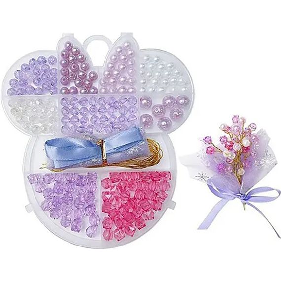Набір бісеру для виготовлення креативних аксесуарів Bambi N098-3/4/5 Фіолетовий