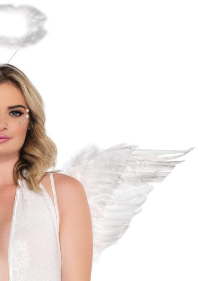 Крила ангела Leg Avenue Marabou Feather Angel Wings, справжнє пір'я sexstyle | Зображення 2