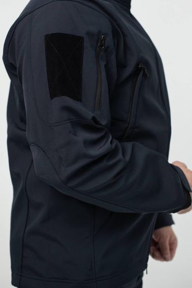 Військова куртка на флісі Soft Shell Military синя ДСНС | Зображення 2