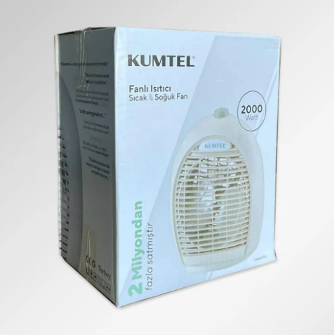Качественный бытовой тепловентилятор обогреватель  Kumtel HF-6331 дуйчик | Зображення 3