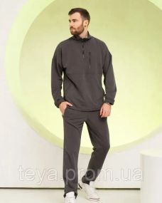 Спортивний костюм колір темно-сірий розміри XXL, S, 3XL, L, M, XL FI_009525