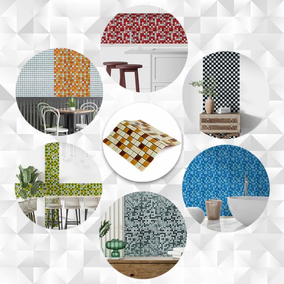 Мозаїка з декоративного скла 298х298х4,5мм Коричнева SW-00002363 | Зображення 5