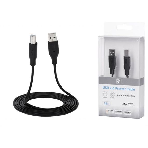 Дата кабель USB 2.0 AM/AF 3.0m black 2E (2E-W-3168M3) | Зображення 1
