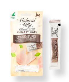 Ласощі для котів з куркою Natural Kitty Functional Creamy Treat Chicken Puree Urinary Care, 4 х 12 гр