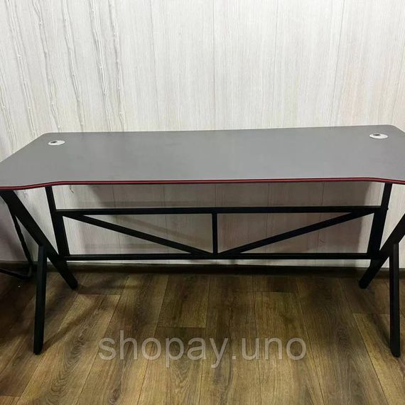 Игровой компьютерный стол 120×60×74,5 см черный для ПК и ноутбука | Зображення 1