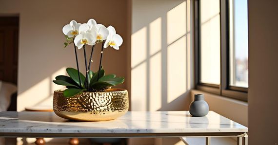 Миска декоративна велика золотиста, чаша для фруктів, цукерок, декорування, сервірування, салатниця фруктівниця 30 см | Зображення 4