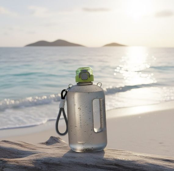 Спортивна пляшка SUMMER (750 мл) — Еко-пластик BPA-free, Чорний градієнт | Зображення 7