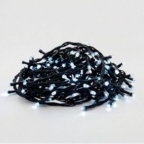 Новорічна гірлянда кімнатна нитка 22 м 220 LED чорний провід Білий W220LED22MBW