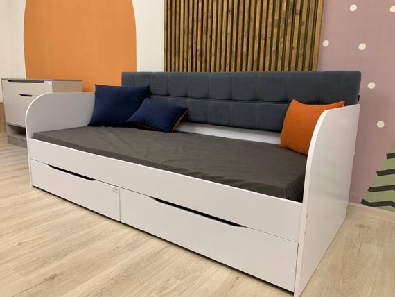 Дитяче полуторне ліжко LION Л-7 з шухлядами та ламелями Лілі-95 120x200 см Дуб ліворно (LION-044247) | Зображення 9