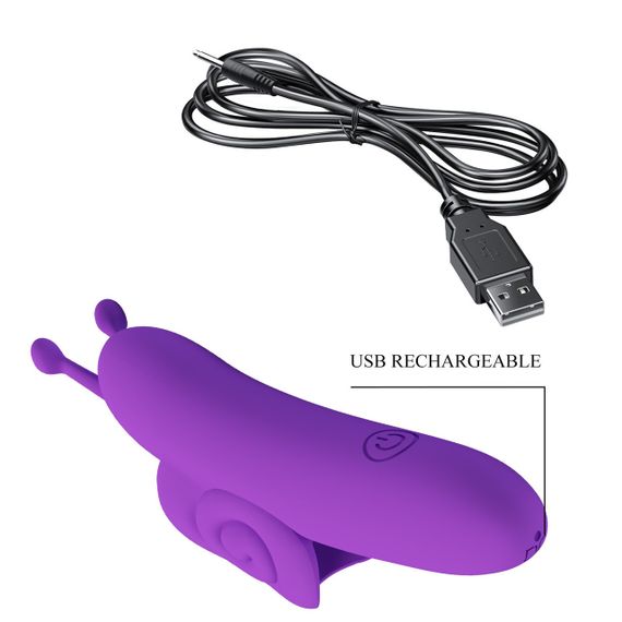 Вибростимулятор PRETTY LOVE Snail Honey Finger, 10 vibration functions Memory function Sex Aura | Зображення 4