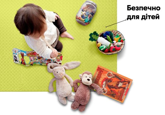 Мат-пазл EasyFit SwallowTail EVA 120х60х1 см татамі ластівчин хвіст Жовтий (EF-1950-30-Y) | Зображення 1