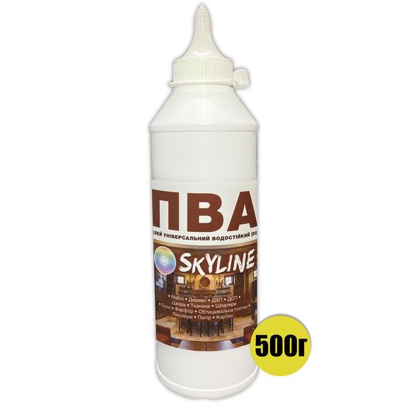 ПВА Клей універсальний водостійкий D2 SkyLine 0.5 кг | Зображення 1