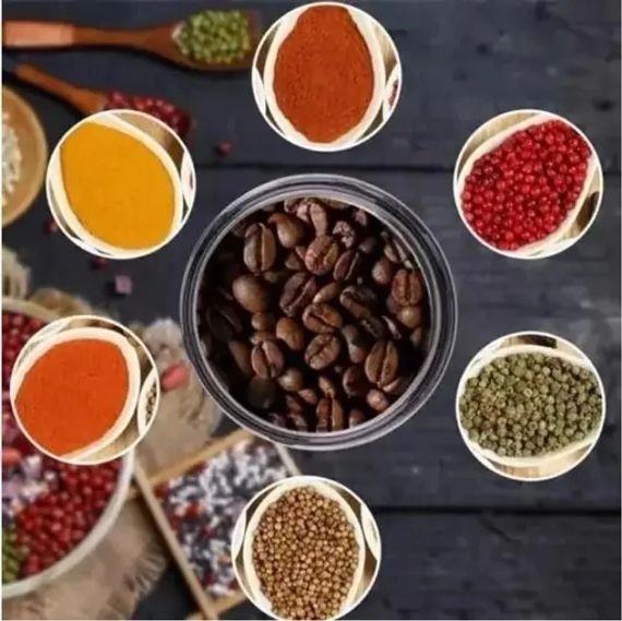 Кофемолка электрическая RAF R-7113 ножевая 4 лезвия 300Вт измельчитель из нержавеющей стали | Зображення 2