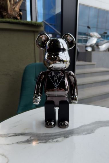 Статуєтка Bearbrick дизайнерська статуетка ведмідь Беарбрік 28 см mb035 чорна
