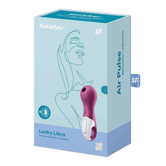 Вакуумний стимулятор клітора SATISFYER Lucky Libra, з вібрацією, силікон Sex Aura