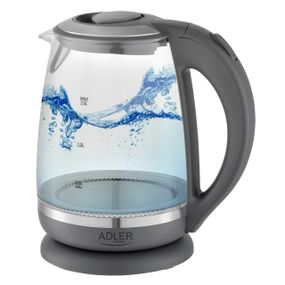 Електрочайник скляний Adler AD 1286, 2 л, 2200 Вт, з підсвіткою