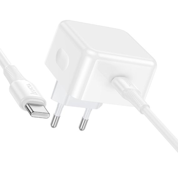 МЗП Hoco C161A Speed PD40W (1USB-C) + кабель Type-C to Type-C White | Зображення 3
