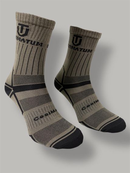 Шкарпетки трекінгові ULTIMATUM Cool-max високі Олива 39-42 розмір | Зображення 3