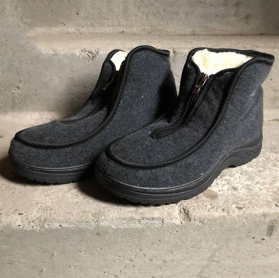 Черевики чоловічі з тканини утеплені 42р 28см, домашні чоловічі валянки | Зображення 1