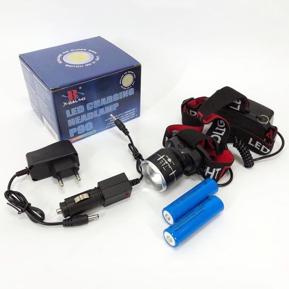 Ліхтар акумуляторний для риболовлі X-Balog BL-T09B-P90 | Водонепроникний ліхтарик LW-160 Головний ліхтар