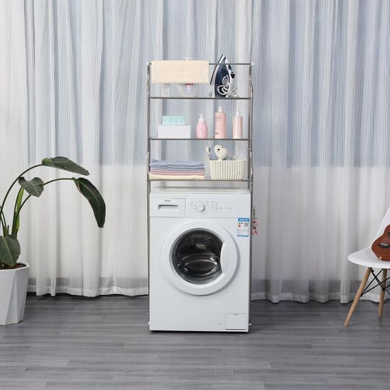 Стелаж над пральною машиною підлоговий Bonro Бонро B16 (42400260) | Зображення 4