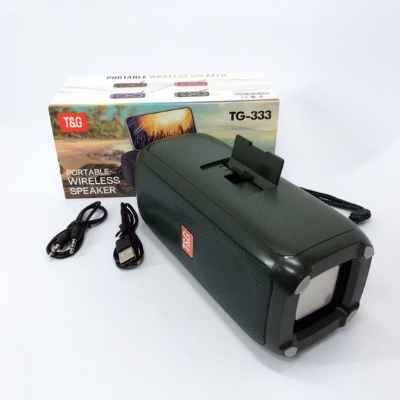 Портативна колонка TG333 2x5W з RGB підсвічуванням. RM-161 Колір: зелений | Зображення 5