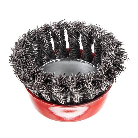 Щітка чашкова 75 мм, для КШМ, М14 (пучки крученого дроту) INTERTOOL BT-2075 | Зображення 1