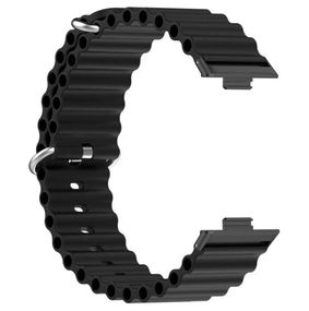 Силиконовый ремешок Primolux Ocean для смарт-часов Huawei Watch Fit 3 / Fit 4 / 4 Pro - Black