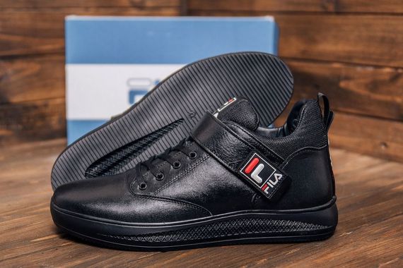 шкіряні зимові ботинки Fila Black | Зображення 2