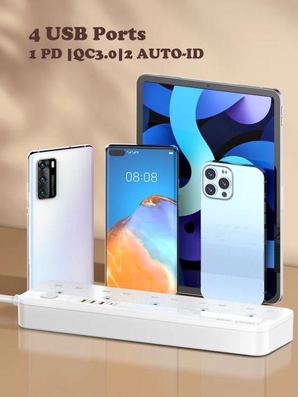 Мережевий подовжувач з 5 універсальними портами LDNIO SC5415 (34395-01_394) | Зображення 4