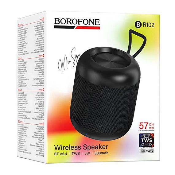 Bluetooth Колонка Borofone BR102 Gratificado sports Obsidian Black | Зображення 3
