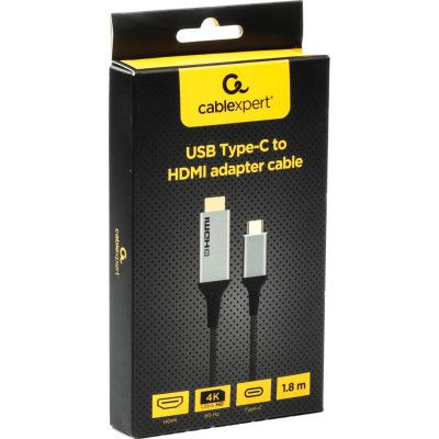 Кабель мультимедийный USB-C to HDMI M 1.8m 4K60Hz Cablexpert (A-CM-HDMIM4K-1.8M) | Зображення 1