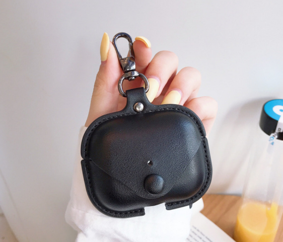 Кожаный чехол Primo Hook для наушников Apple AirPods 3 (MME73) - Black | Зображення 2
