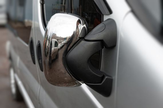 Накладки на дзеркала (2 шт.) Carmos - Турецька сталь для Opel Vivaro 2001-2015 рр | Зображення 4